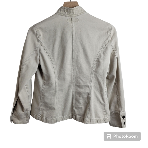 I.e. Relaxed | 100% Cotton Tsupe Beige Jacket Womens Small - Picture 2 of 10